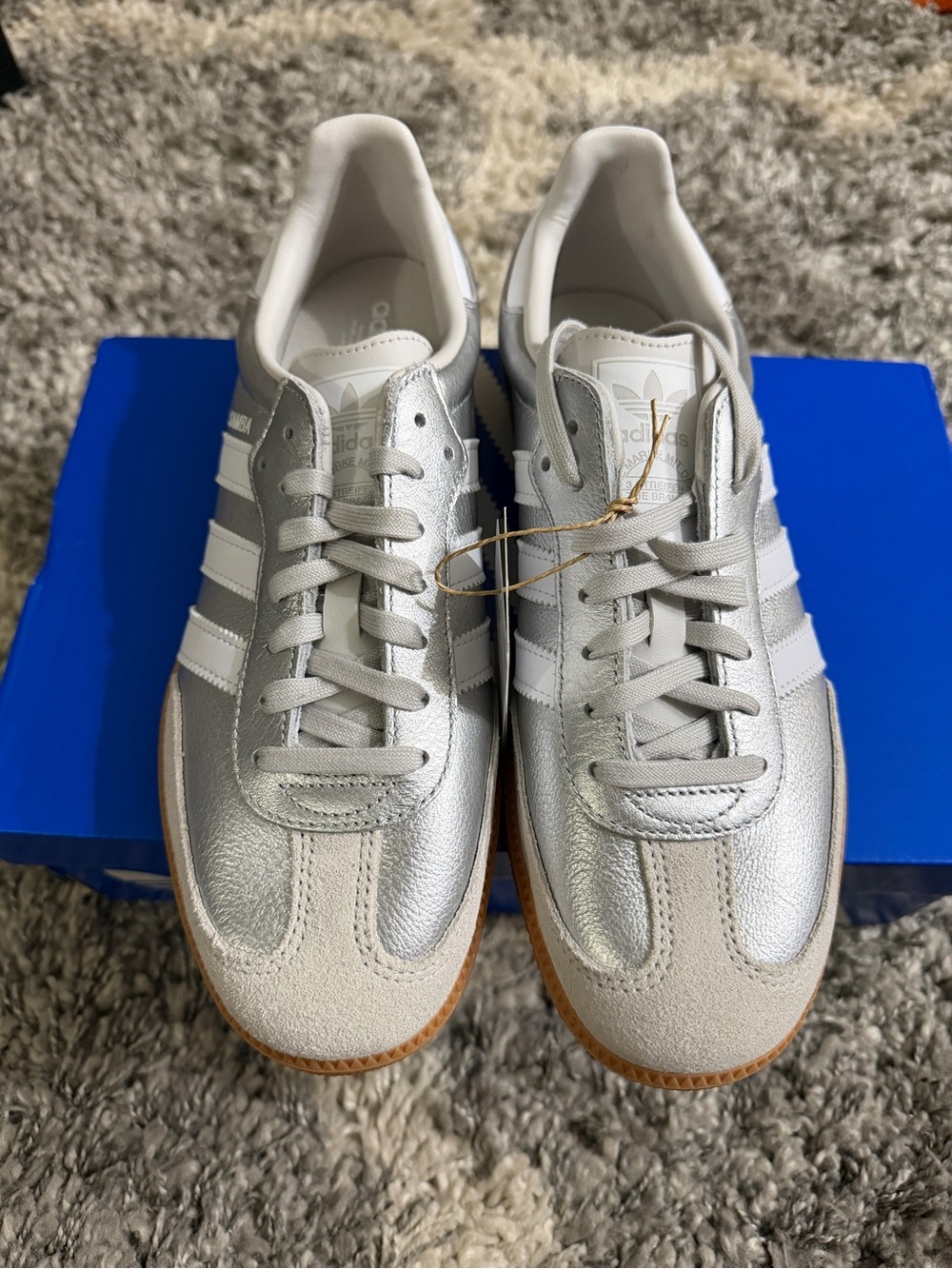 Adidas Women’s Silver Samba Classic Sneakers
